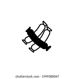 tasty sausage vector type icon