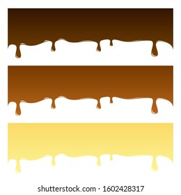 Tasty set chocolate backgrounds. Vector illustration isolated