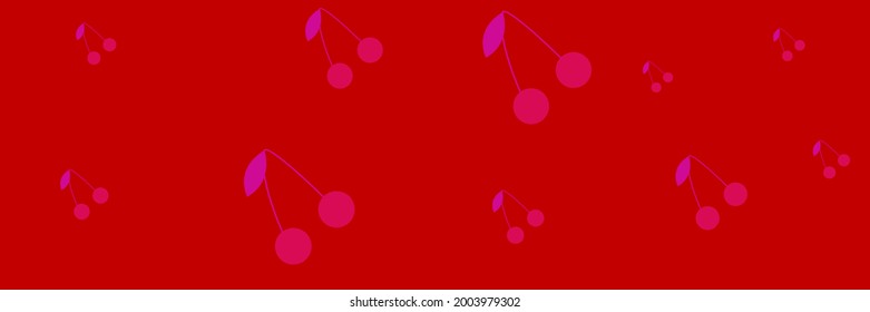 Tasty Spring Red Neon Repeat Purple Berries Background. Bordo Sweet Violet Colorful Vitamin Pink Bright Textile Background. Retro Cherries Vintage Fruit Print Summer Cute Dessert Ornament.