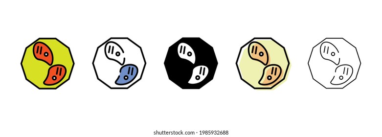icono del tipo de vector de filete sabroso