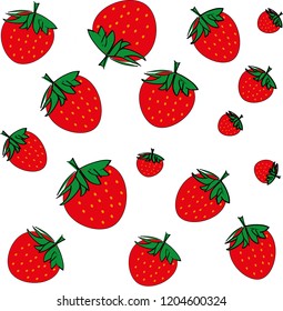 Tasty strawberry background.