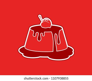 tasty strawberry dessert illustration