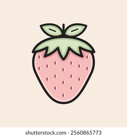 Tasty strawberry fruit ready to give an incredible taste to your projects. Vector filled strawberry icon