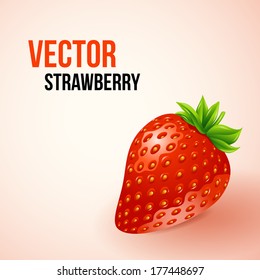 Tasty strawberry for Your design. Vector image. 