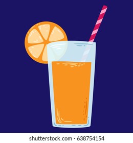 Tasty summer drink. Good for menu design. Vector illustration