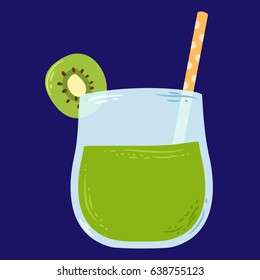 Tasty summer drink. Good for menu design. Vector illustration