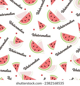 Tasty Summer Watermelon Dreams Vector Pattern can be use for background and apparel design
