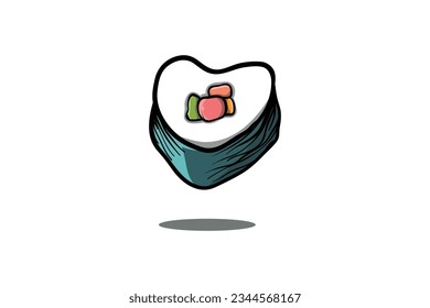 tasty sushi food vector template logo design