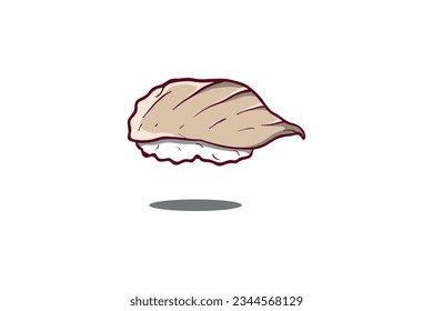 tasty sushi with rice vector template logo design