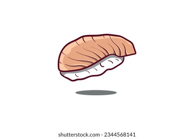 tasty sushi with rice vector template logo design
