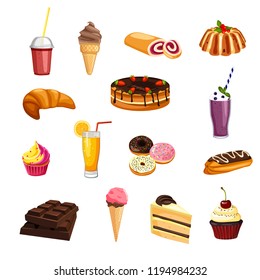 Tasty sweets and desserts
