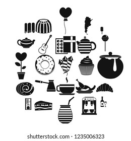 Tasty tea icons set. Simple set of 25 tasty tea vector icons for web isolated on white background