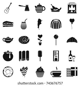 Tasty tea icons set. Simple set of 25 tasty tea vector icons for web isolated on white background