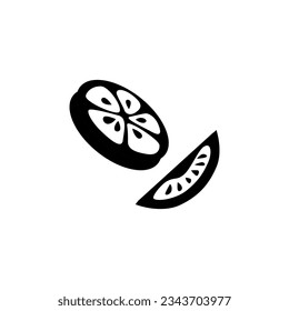 leckere Tomatenvektorsymbol