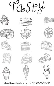 tasty vector isolated illustration on white background. Concept for print, web design, logo, icon, menu