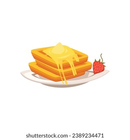schmackhaftes Waffelvektorsymbol