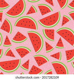 Geschmackvolle Watermelon-Scheiben nahtloses Muster