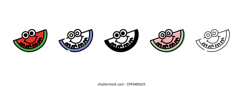icono del tipo vector de la sandía sabrosa