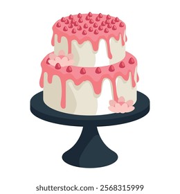 tasty wedding cake isolated design