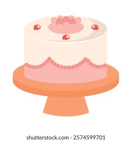 tasty wedding cake isolated design