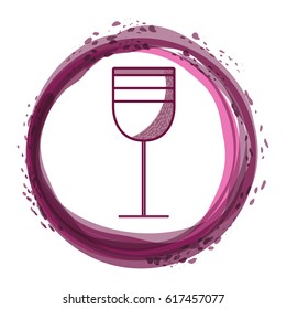 tasty wine glass inside of bubble