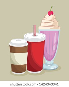 tasty and yummy ice cream vector illustration graphic design