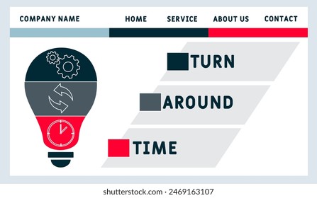 TAT - Turn Around Time acronym. business concept background. vector illustration concept with keywords and icons. lettering illustration with icons for web banner, flyer