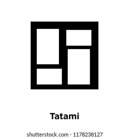 Tatami icon vector isolated on white background, logo concept of Tatami sign on transparent background, filled black symbol