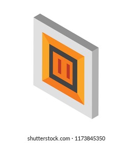 Tatami isometric left top view 3D icon