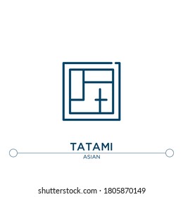 tatami vector line icon. Simple element illustration. tatami outline icon from asian concept. Can be used for web and mobile
