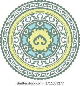 Tatar floral ornament of round shape