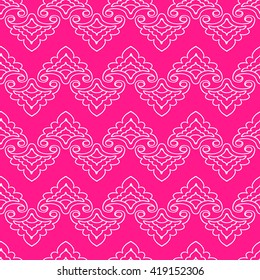 Tatar floral pattern. Stylized flower pattern. Monochrome illustration.