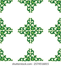 Tatar Native Ornamental border in Arabic style. Ornamental circle with colorful gradients in tatar tradition.
