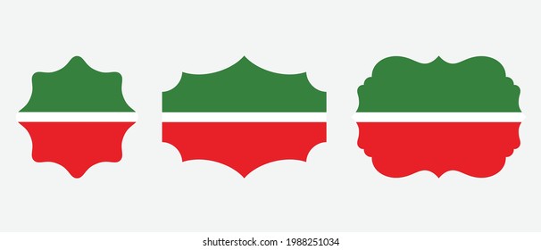 bandera de tatarstan. ilustración vectorial de símbolo de icono plano