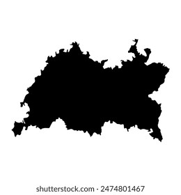 Tatarstan map, administrative division of Russia. Vector illustration.