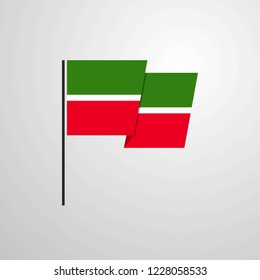 Tatarstan waving Flag design vector
