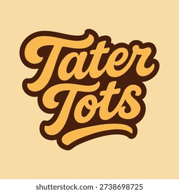 Tater tots vector logo design
