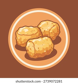 Tater tots vector logo design