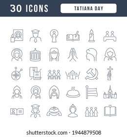 Tatiana Day. Collection of perfectly thin icons for web design, app, and the most modern projects. The kit of signs for category Holidays.