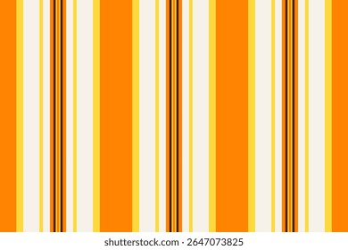Tative linhas tecido padrão, textura folclórica fundo vertical. Vetor têxtil de listras sem costura personalizável na paleta de cores amarelas e brilhantes.