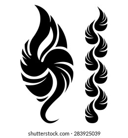 Tatoo elements. Tribal art. Vector illustration.