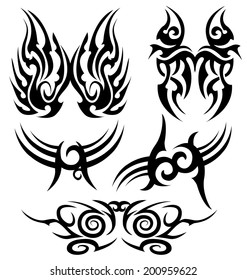 ta-too symbol set isolated on white background