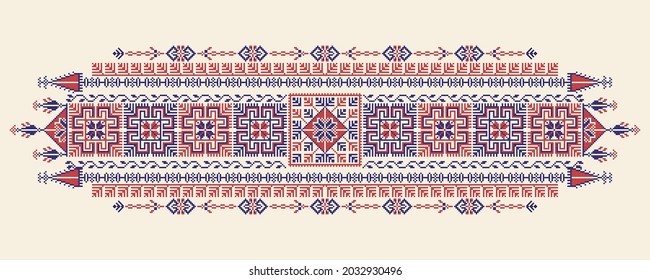 Tatreez, decorative Palestinian embroidery symbol