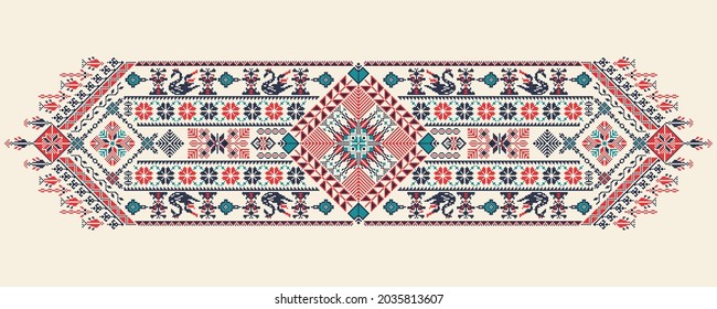 Tatreez, decorative Palestinian embroidery symbol