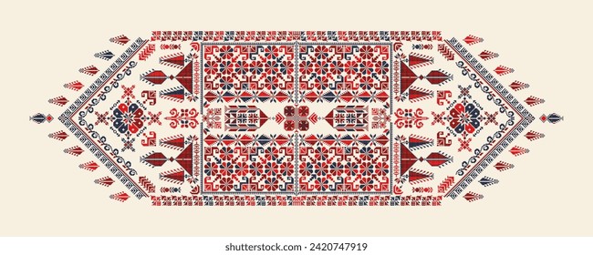 Tatreez, decorative Palestinian embroidery symbol