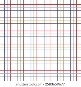 Tattersall Check Pattern. Shirt Fashion Textile Fabric. Repeating Tile Plaid Pattern.
