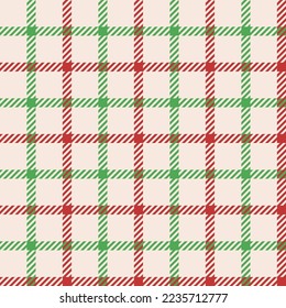 Tattersall check pattern, Xmas plaid pattern vector illustration