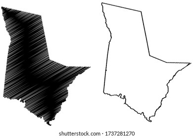 Tattnall County, Georgia (U.S. county, United States of America, USA, U.S., US) map vector illustration, scribble sketch Tattnall map