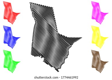 Tattnall County, Georgia (U.S. county, United States of America, USA, U.S., US) map vector illustration, scribble sketch Tattnall map
