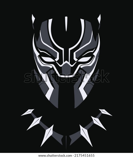 black panther face drawing